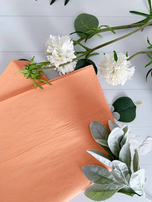 Peach Tissue Paper Sheets