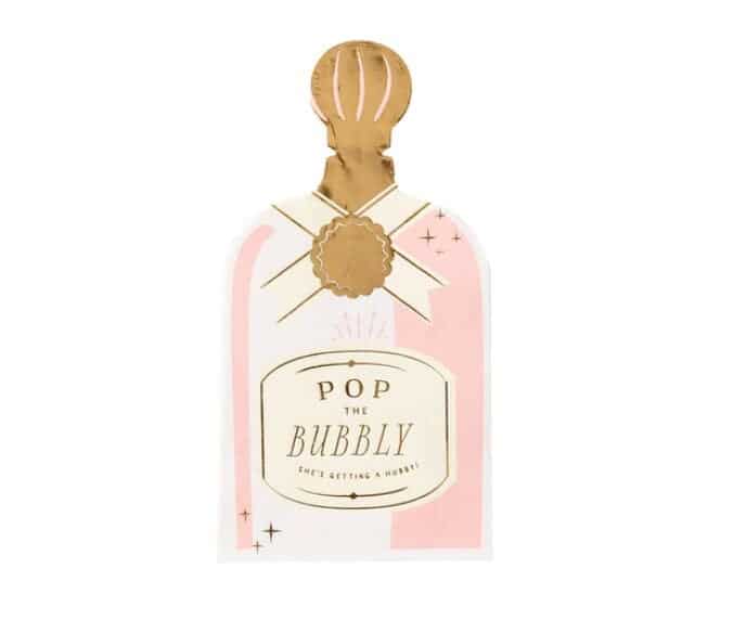 Pop the Bubbly Cocktail Napkins - Champagne Bottle