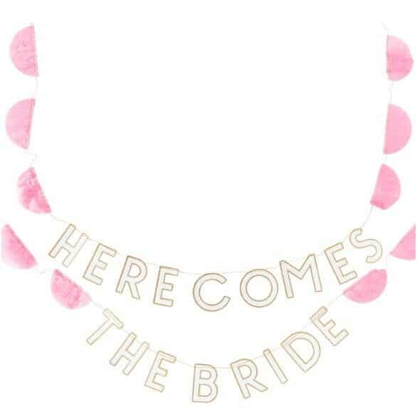 Here Comes the Bride Banner