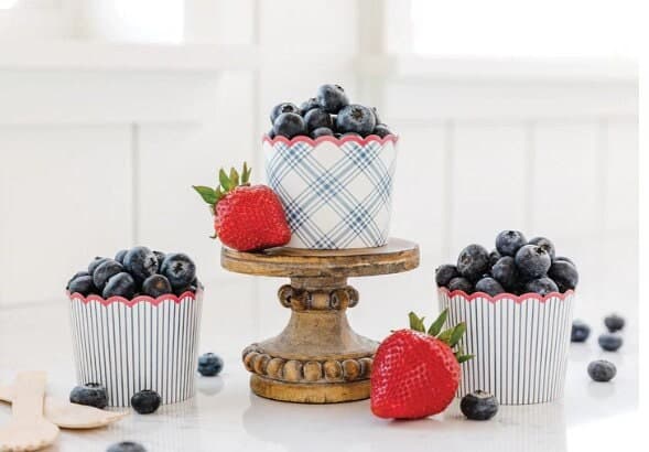 Blue & Red Baking Cups