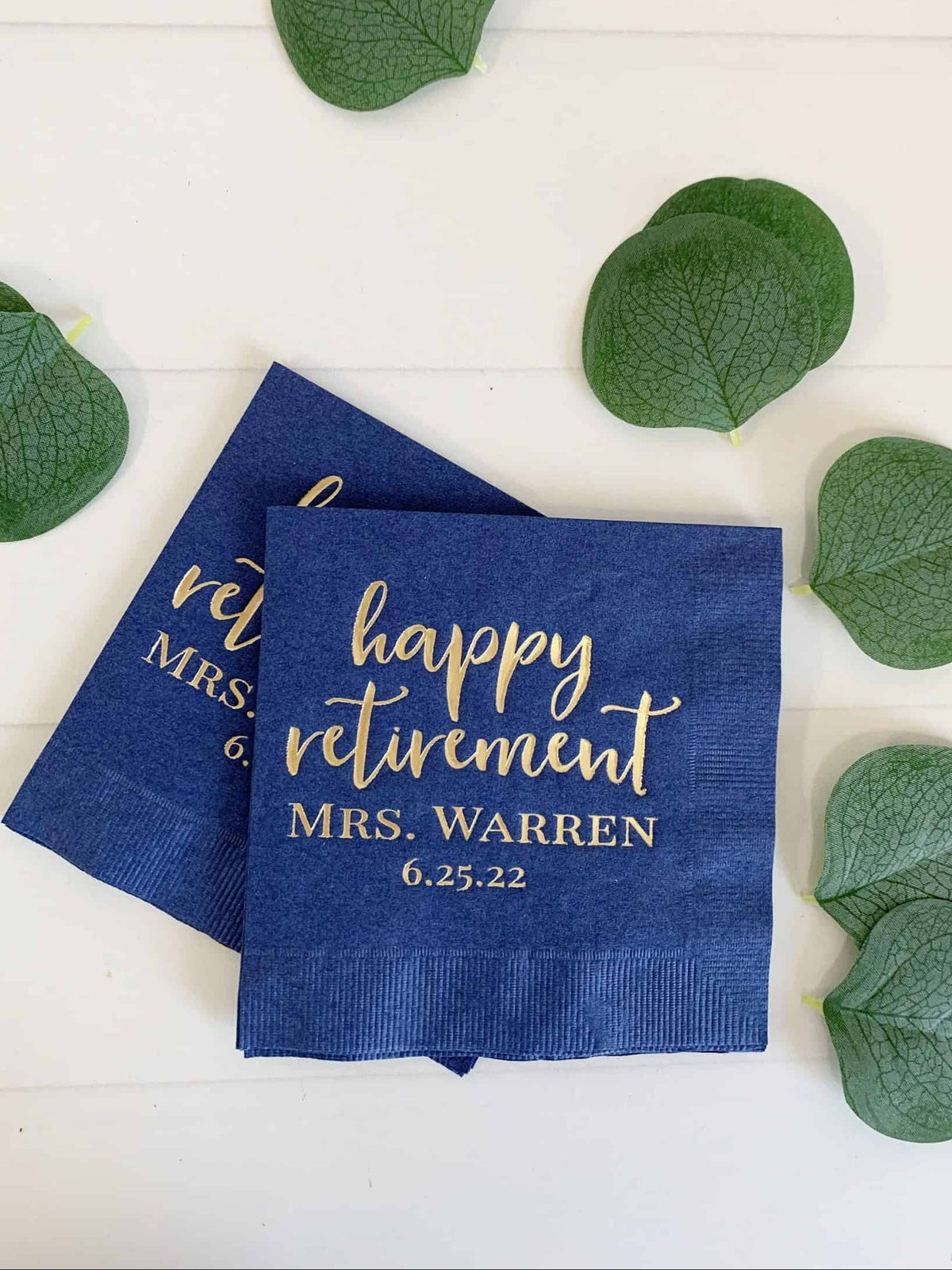 Retirement Napkins - Personalized | EnFete Party