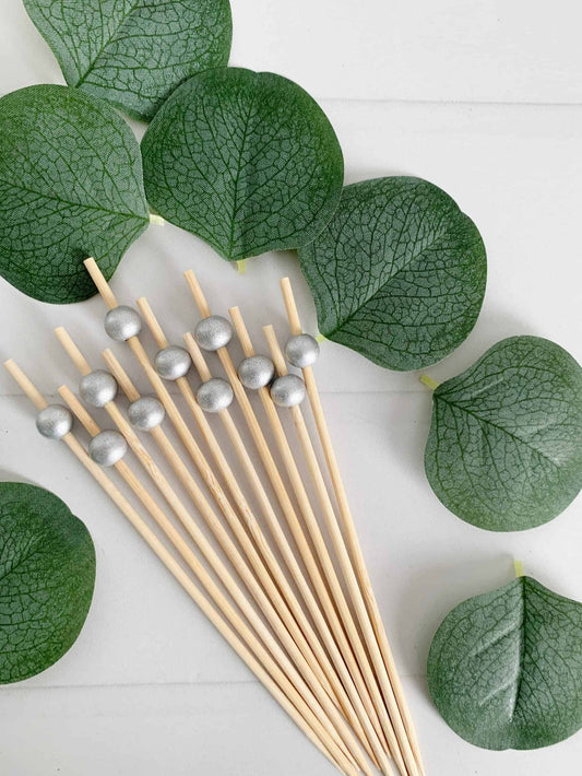 Charcuterie Picks - Silver Ball Top