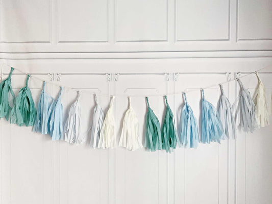Baby Blue Tassel Garland