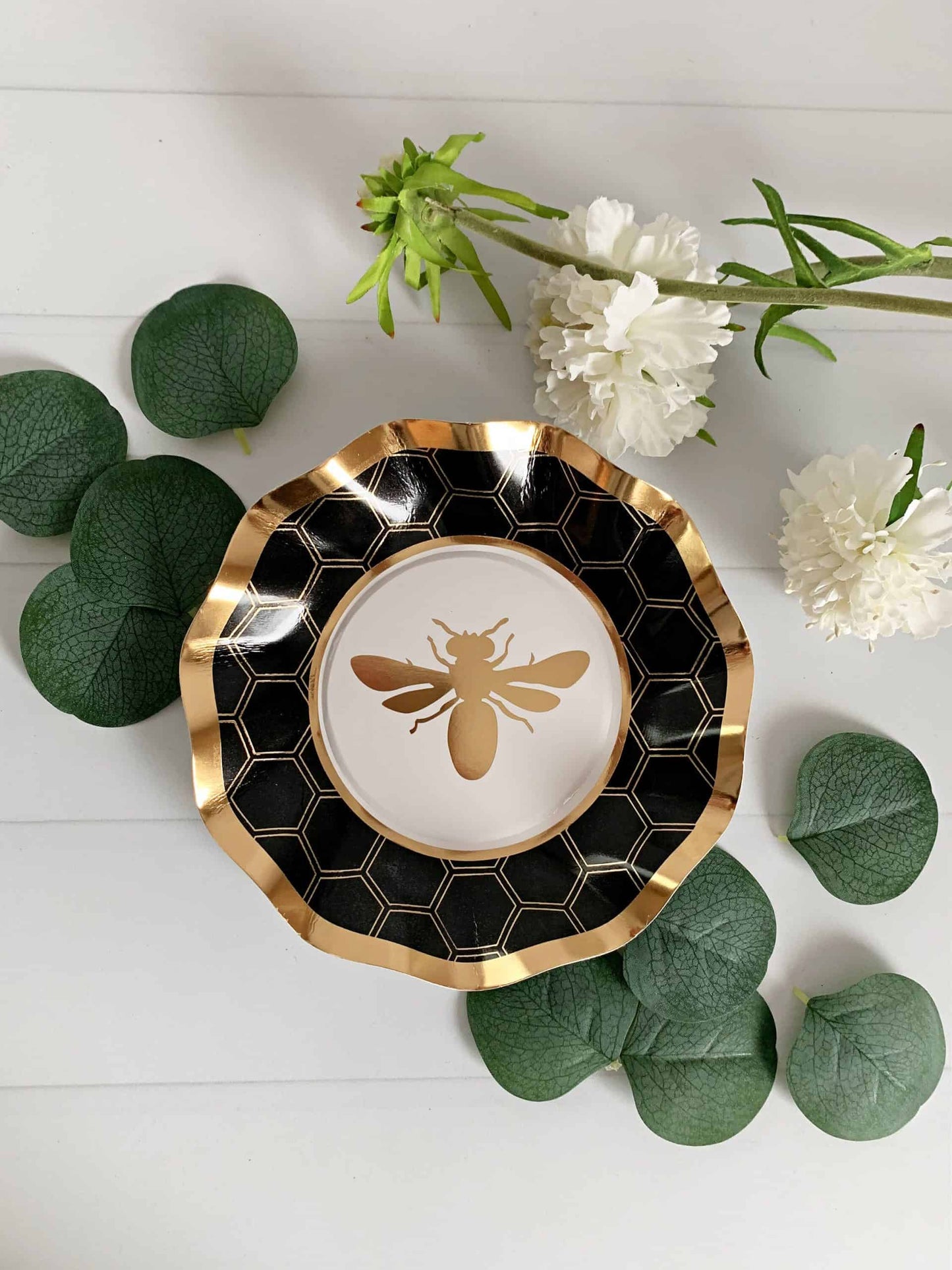 Gold Bee Wavy Dessert Bowls