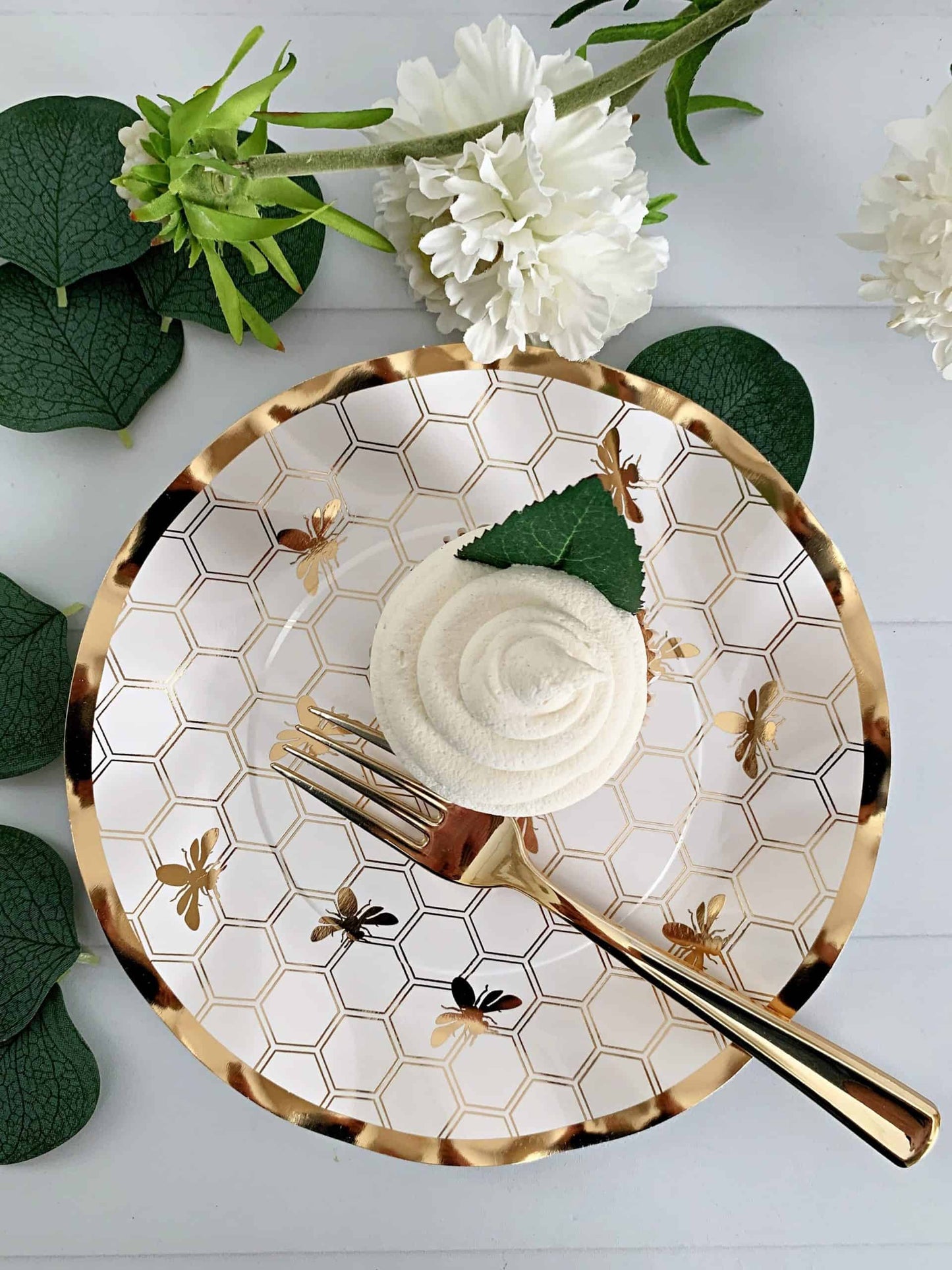 Gold Bee Dessert Plates