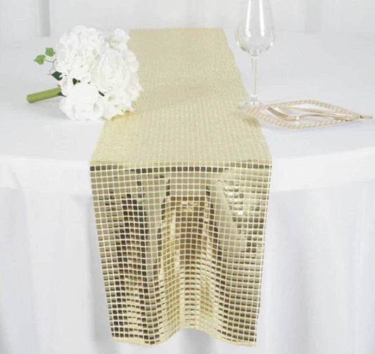 Disco Party Table Runner - Gold