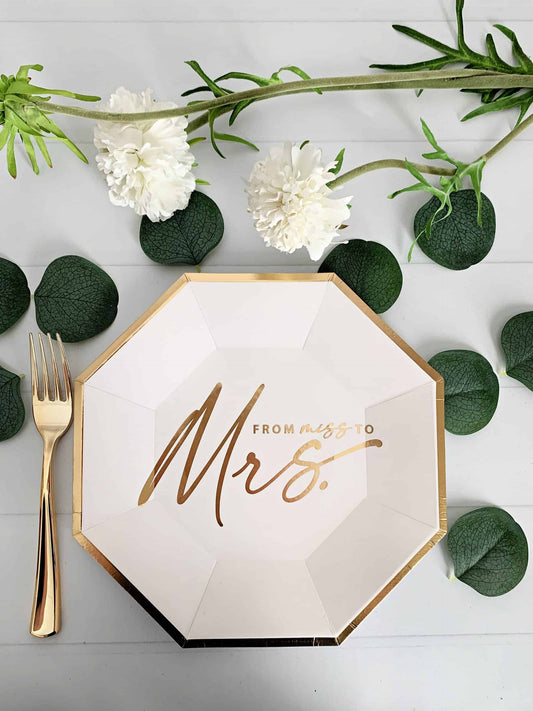From Miss to Mrs Bridal Shower Plates