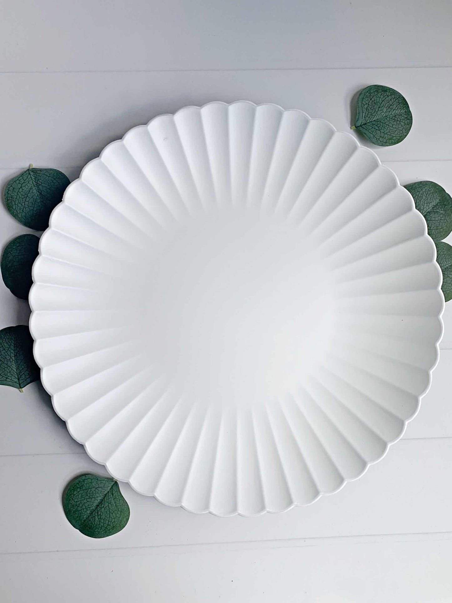 White Scalloped Charger Plate