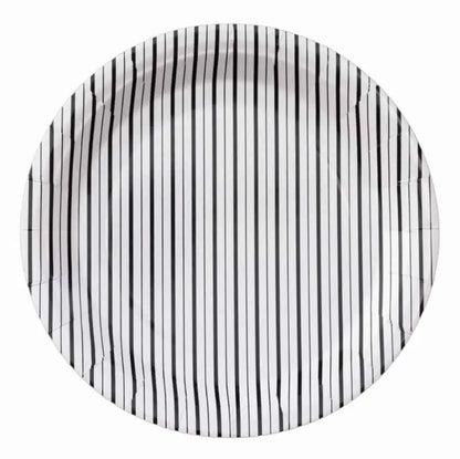 Black and White Striped Plates