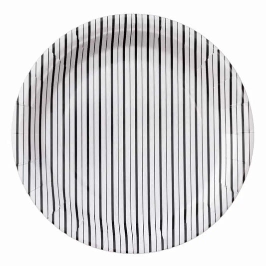 Black and White Striped Plates