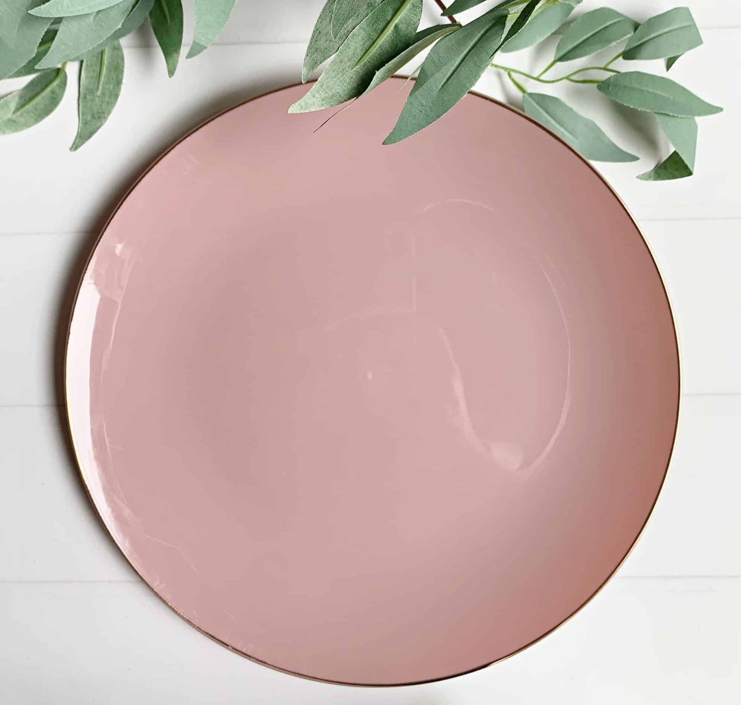 Mauve with Gold Dinner Plates - Plastic