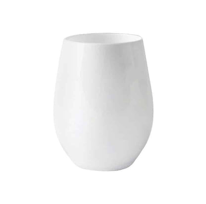 Stemless Wine Glasses - Set of 16 - White