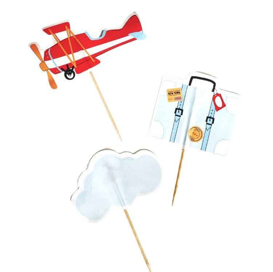 Airplane Cupcake Toppers
