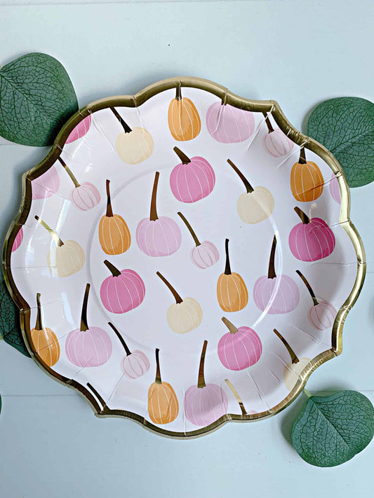 Pink Pumpkin Dessert Plates