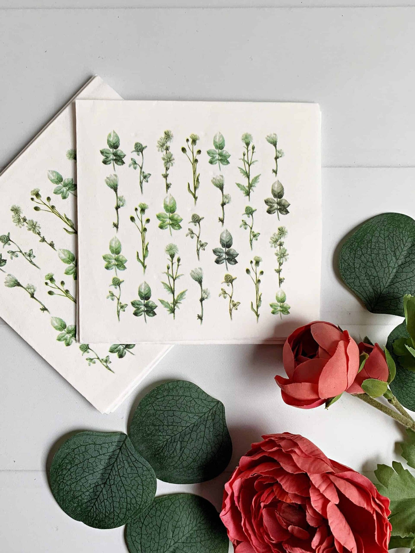 Botanical Floral Bridal Shower Napkins