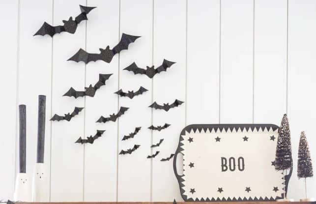 Bat Cutouts - Black Glitter