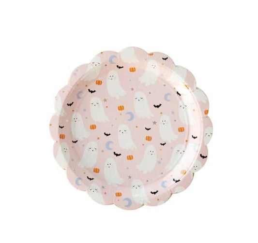Pink Ghost Cute Halloween Plates