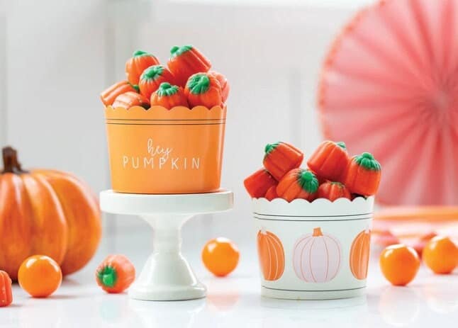 Hey Pumpkin | Pink & Orange Little Pumpkin Baking Cups