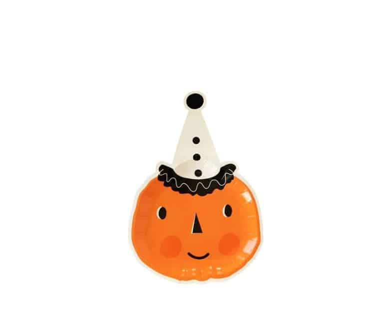 Vintage Halloween Pumpkin Face Plates