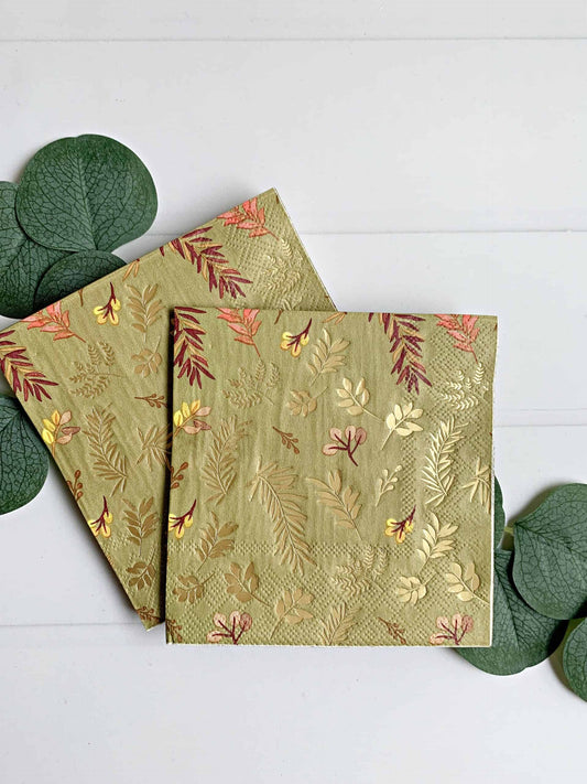 Sage Botanical Cocktail Napkins