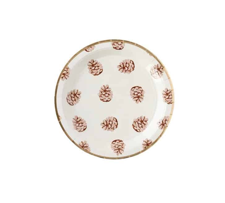 Pinecone Paper Dinner Plates
