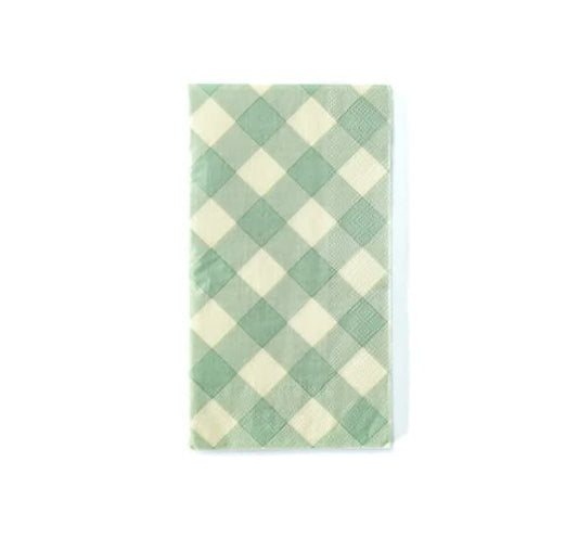 Sage Green Checked Plaid dinner napkins, are perfect for baby showers, bridal showers, weddings, Easter, Thanksgiving, Friendsgiving, and other autumn events. Perfect for greenery-themed and natural botanical color stories.