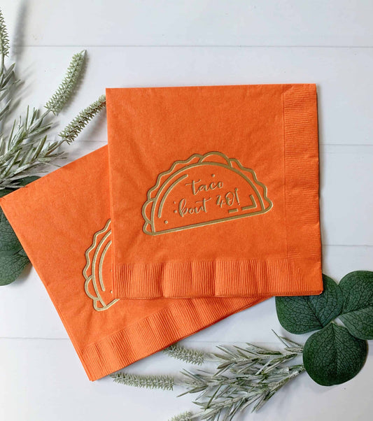 Taco 'bout  40 Napkins- Orange