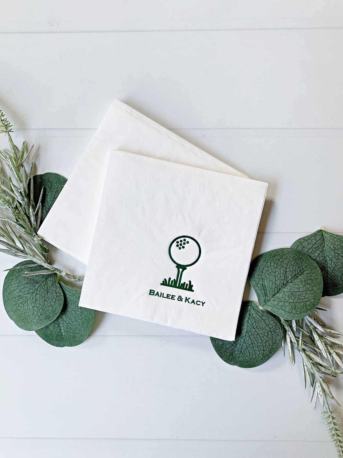 Personalized Golf Cocktail Napkins - Custom Name, Birthday & 19th Hole Bar Cart