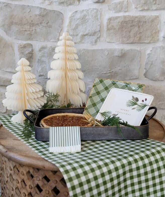 Green Gingham Table Runner
