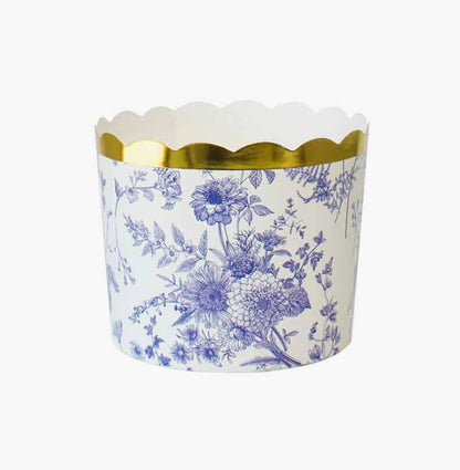 Blue Toile Baking Cups