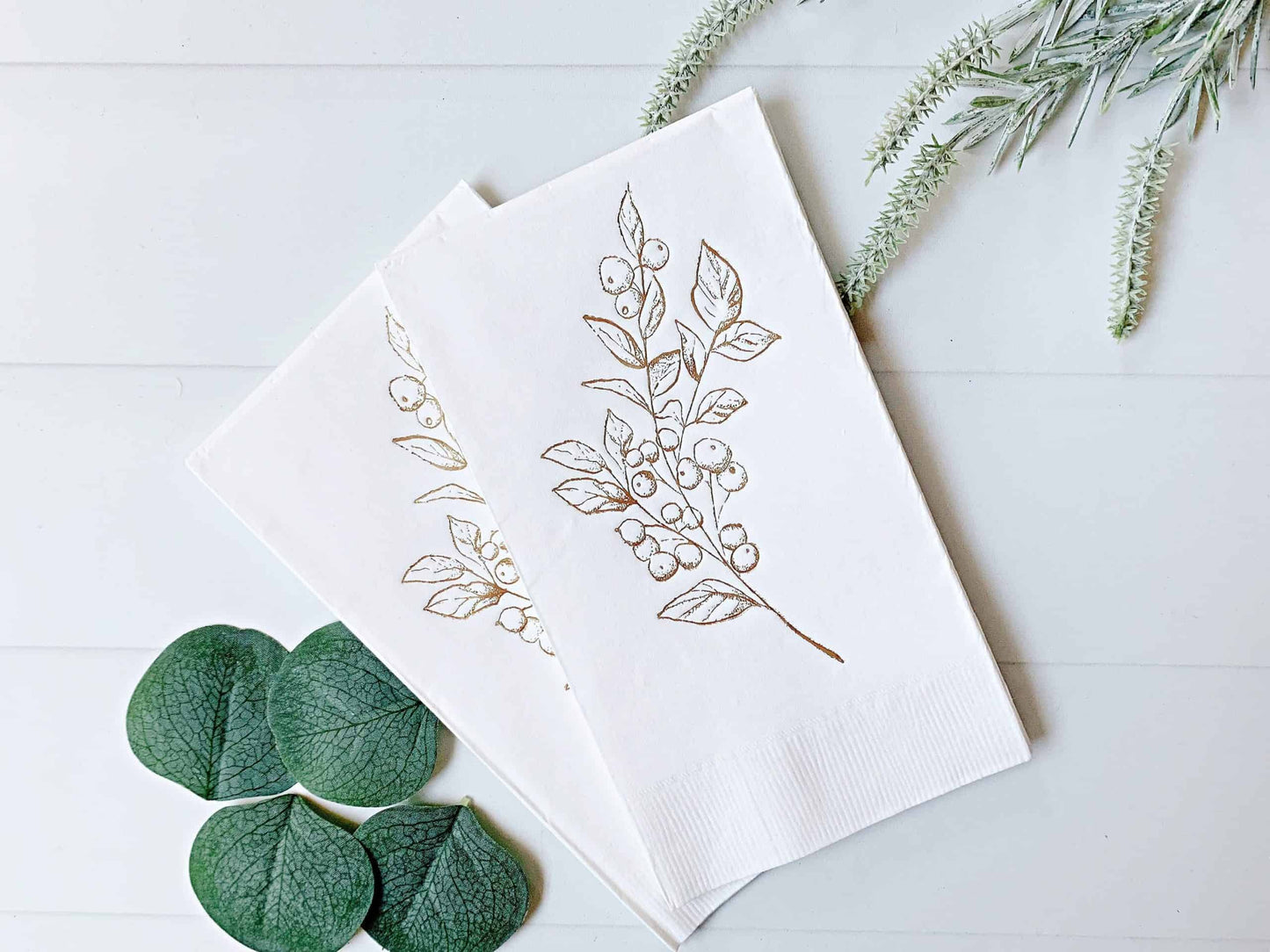 Gold Berry Dinner Napkins