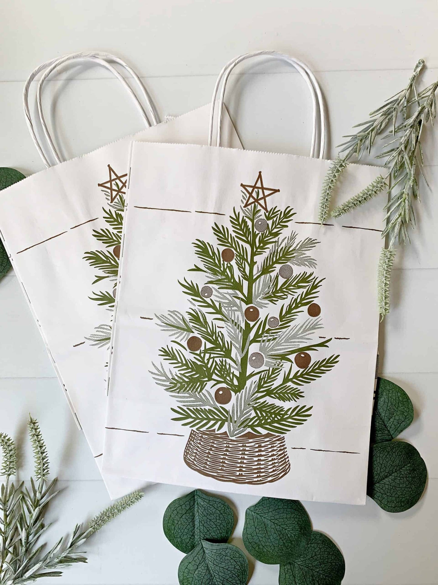 Holiday Pine Gift & Favor Bags