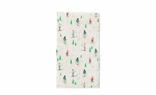 Winter Skier Scene Dinner Napkins