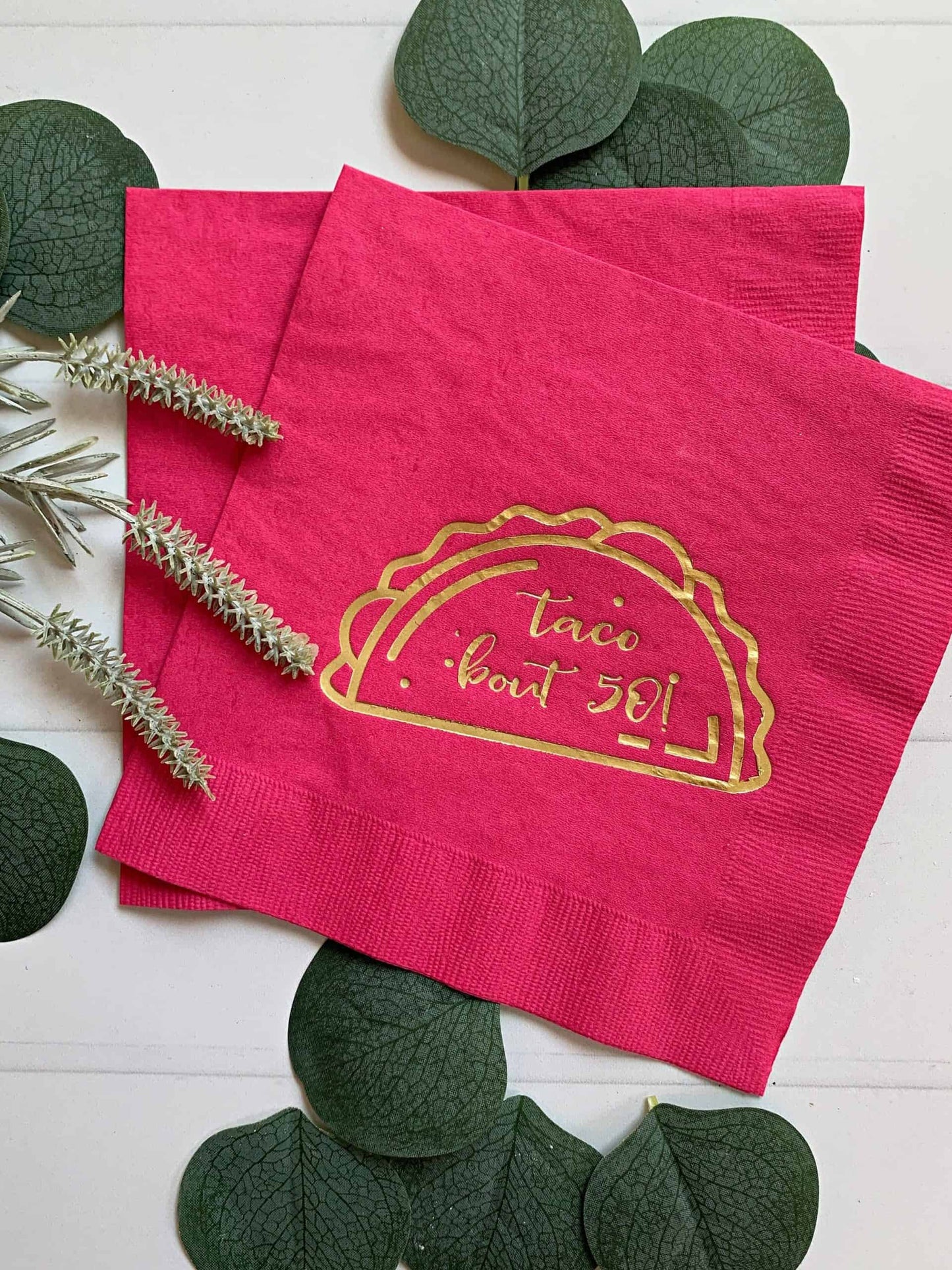 Taco 'bout 50 Napkins- Hot Pink