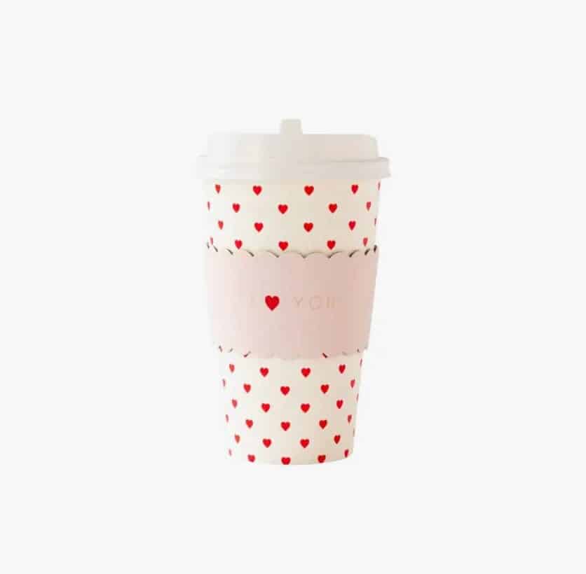 I Love You Heart Coffee To Go Cups