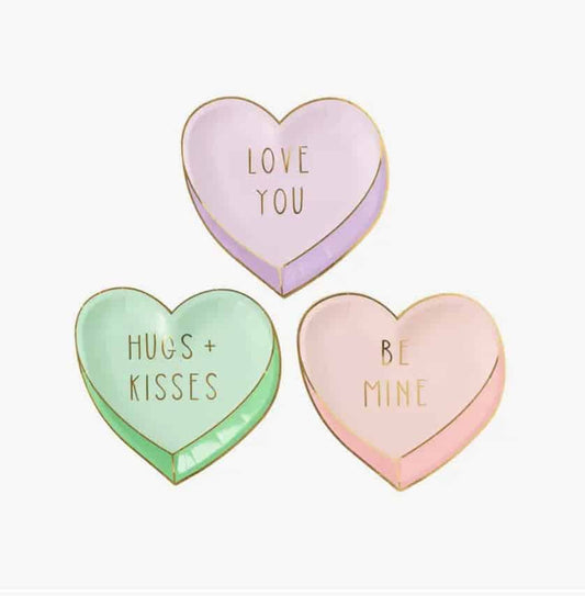 Conversation Heart Paper Plates