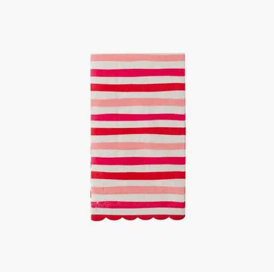 Valentine Dinner Napkins - Striped