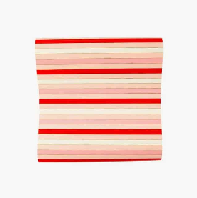 Valentine Red Pink Striped Table Runner