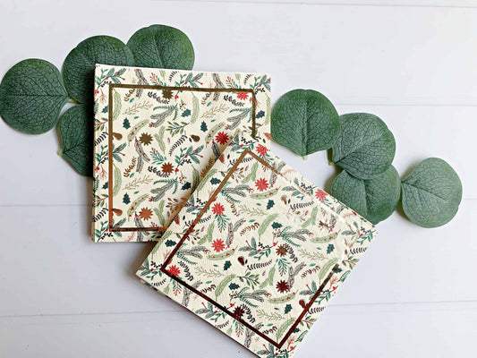 Botanical Christmas Cocktail Napkins