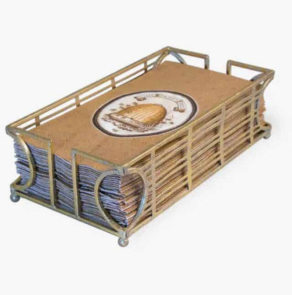 Gold Guest Towel Napkin Caddy