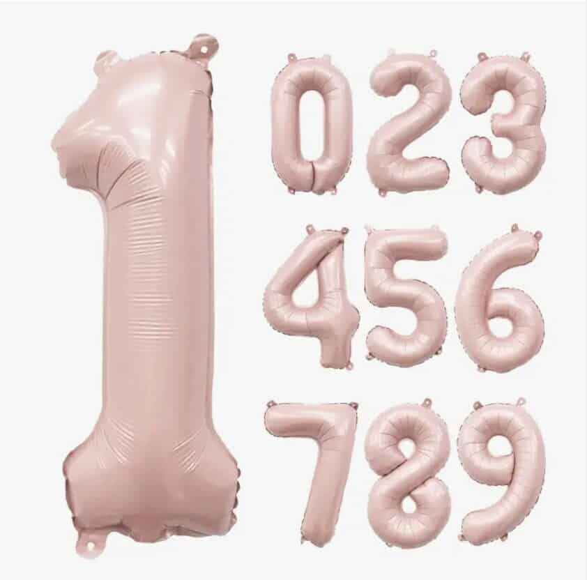 Blush Number Balloons - 32 Inches