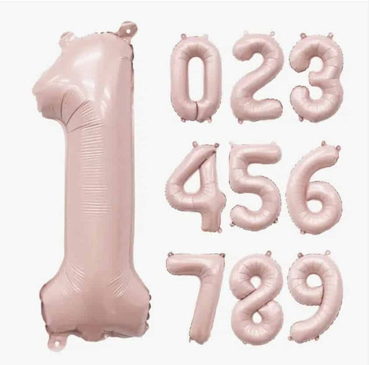 Blush Number Balloons - 32 Inches