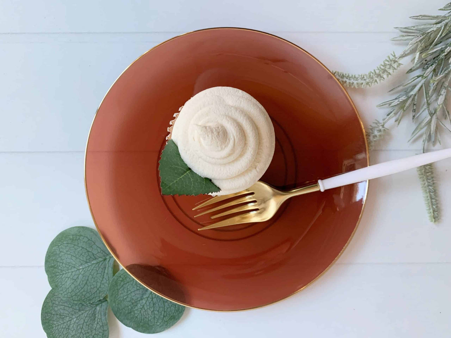 Terra Cotta Dessert Plates - Plastic