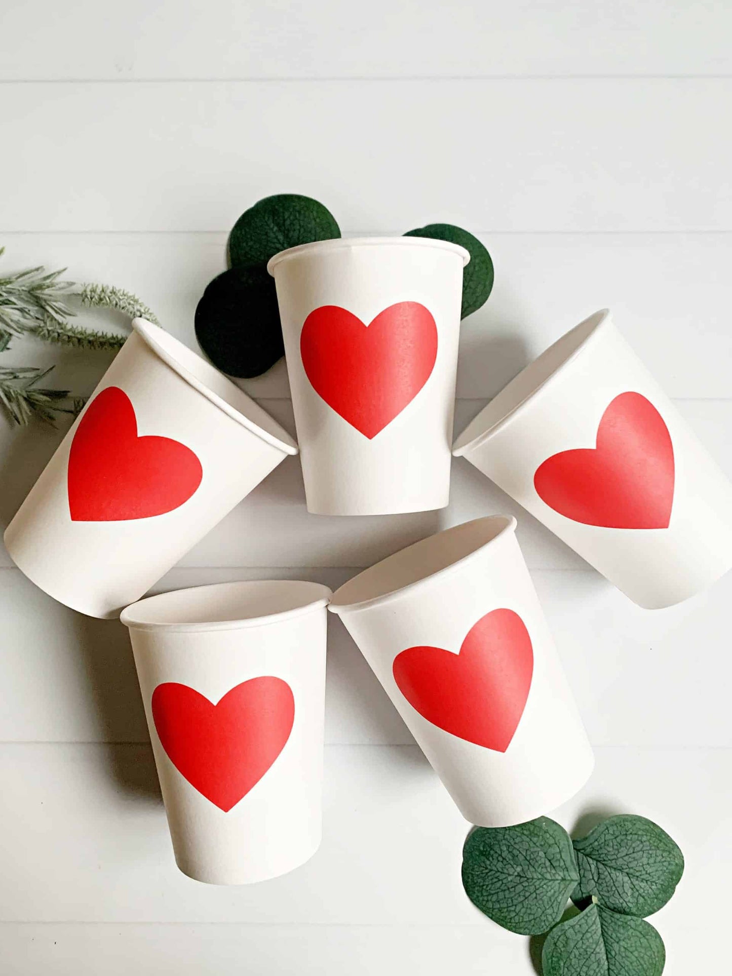 Red Heart Cups