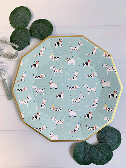 Puppy Party Plates - Mint Dinner