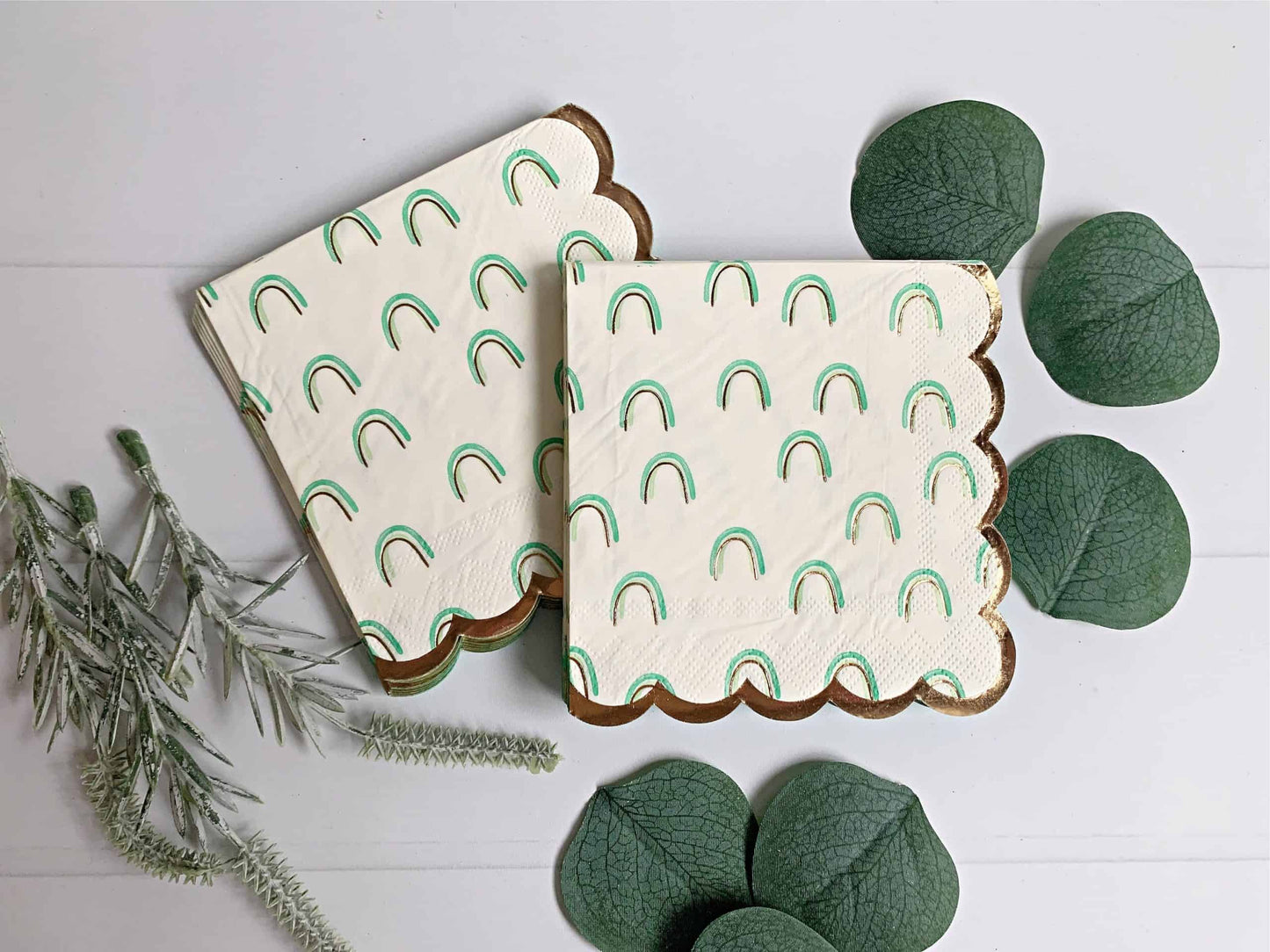 St Patricks Day Boho Rainbow Cocktail Napkins