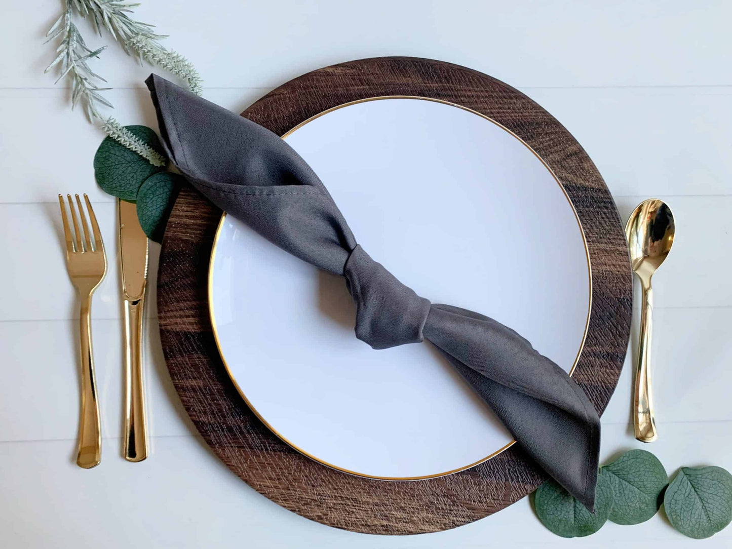 Charcoal Grey Cloth Dinner Napkin