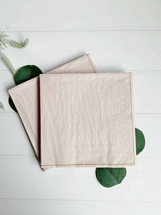 Linen Colored Cocktail Napkins