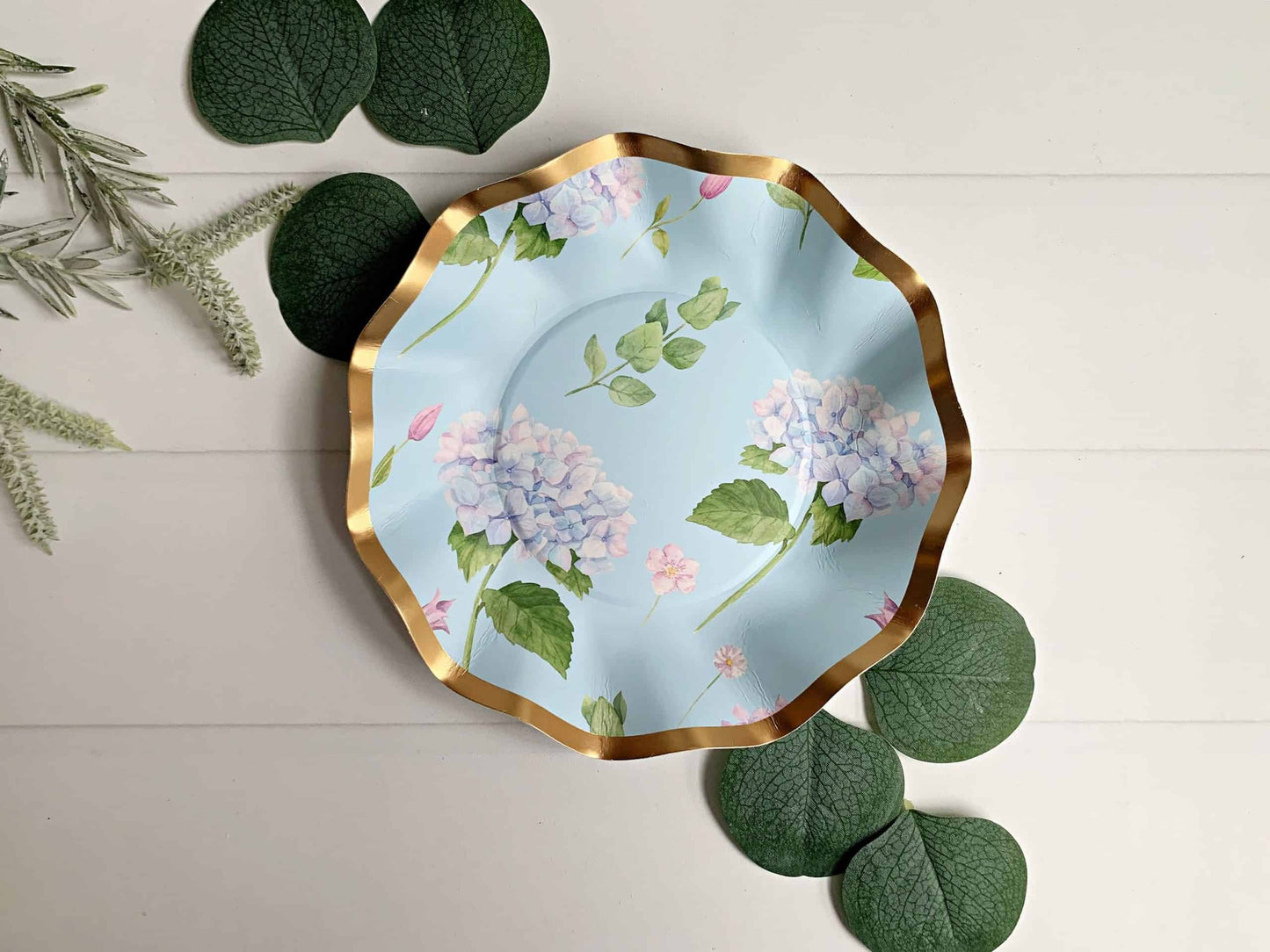 Blue Hydrangea Dessert Bowl