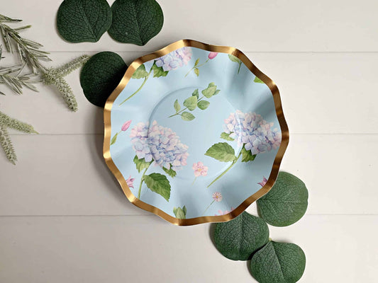 Blue Hydrangea Dessert Bowl